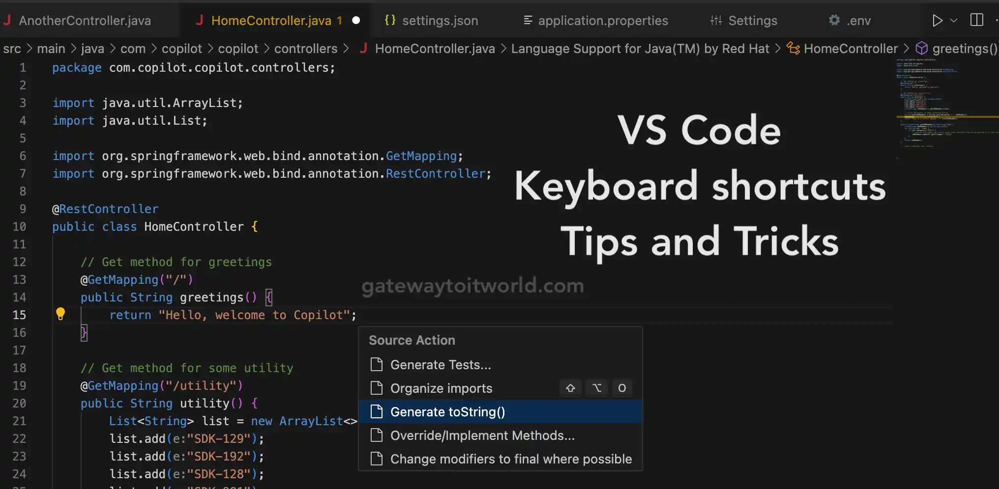 VS Code tips and tricks | keyboard shortcuts